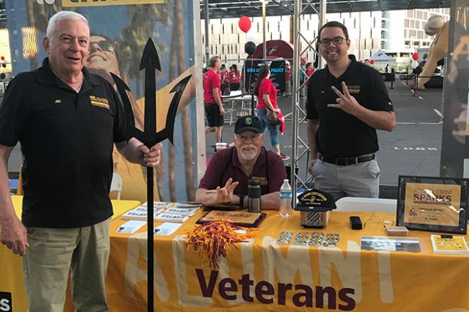 ASU Alumni Veterans chapter booth