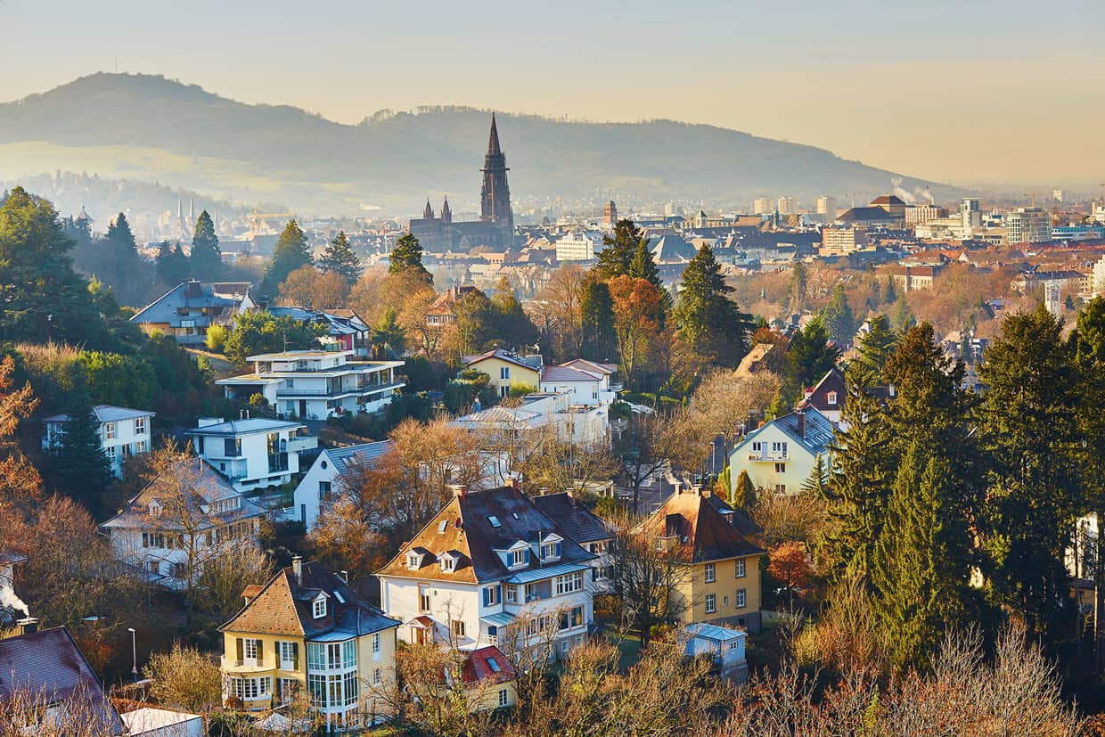 Aerial view of Freiburg, Germany