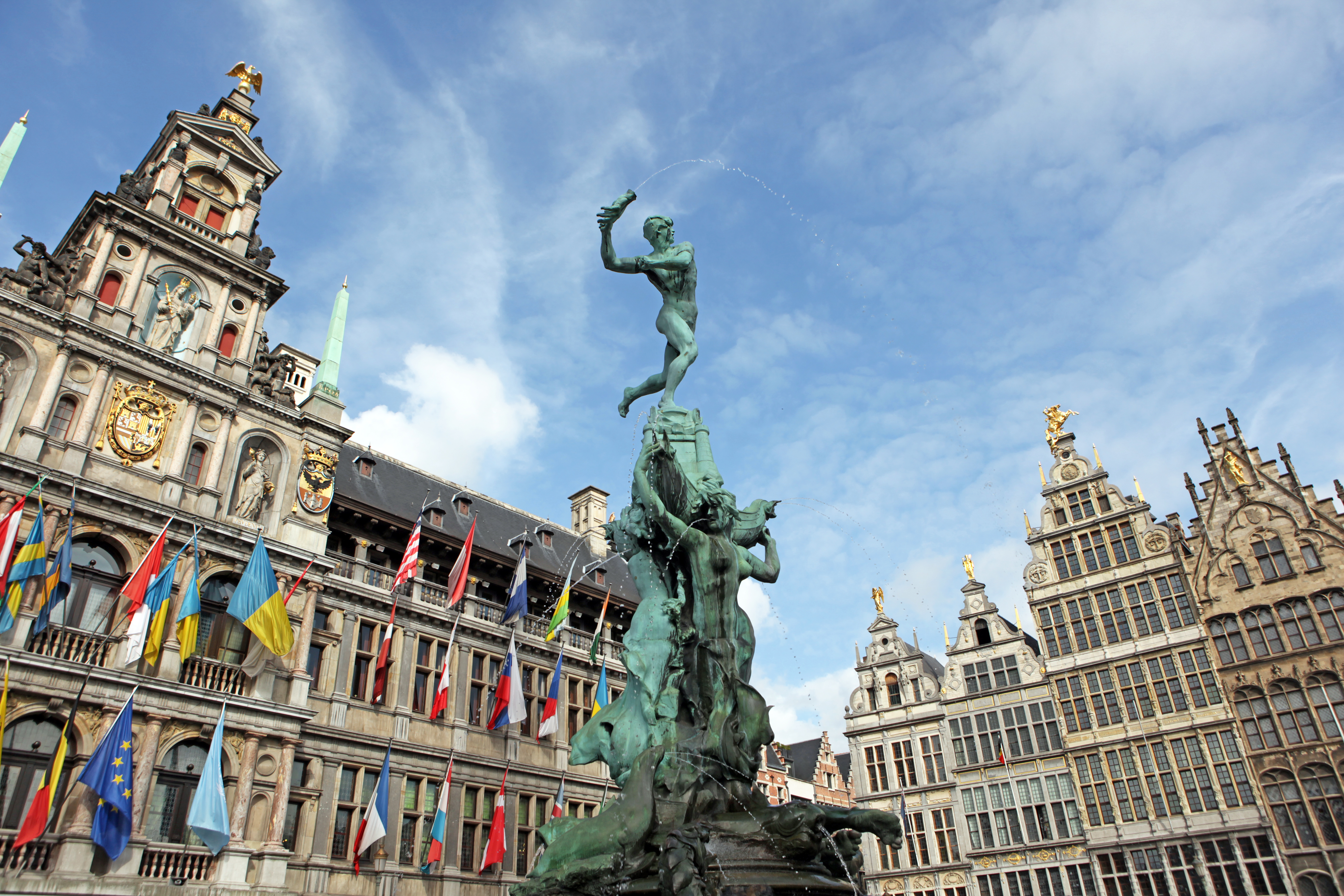 Brabo Statue in Antwerp, Blegium