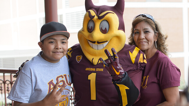 A S U family with Sparky