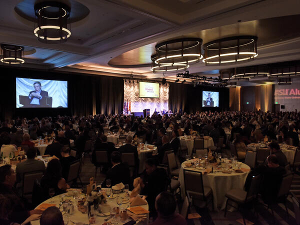 A room of more than 800 people at Founders' Day