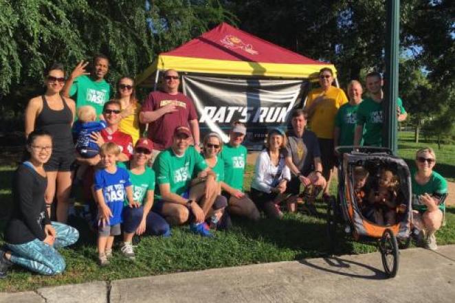 Houston alumni gathering for the Tillman Honor Run! 