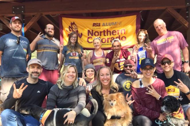 ASU camping in Colorado.