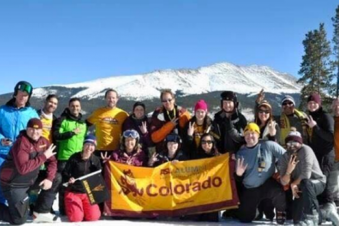 Ski and Board Day with ASU Alumni President Dr. Christine Wilkinson 
