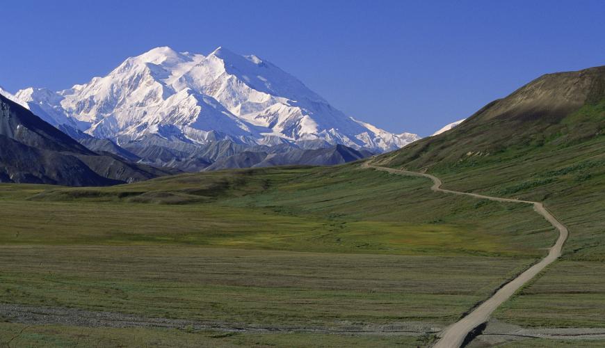 Green Field and Mountain