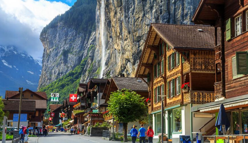 Lauter Brunnen in Switzerland