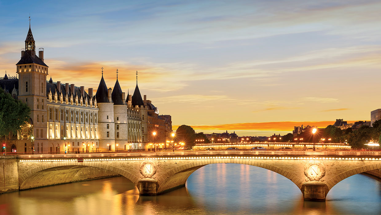 Bridge over the Seine river in France