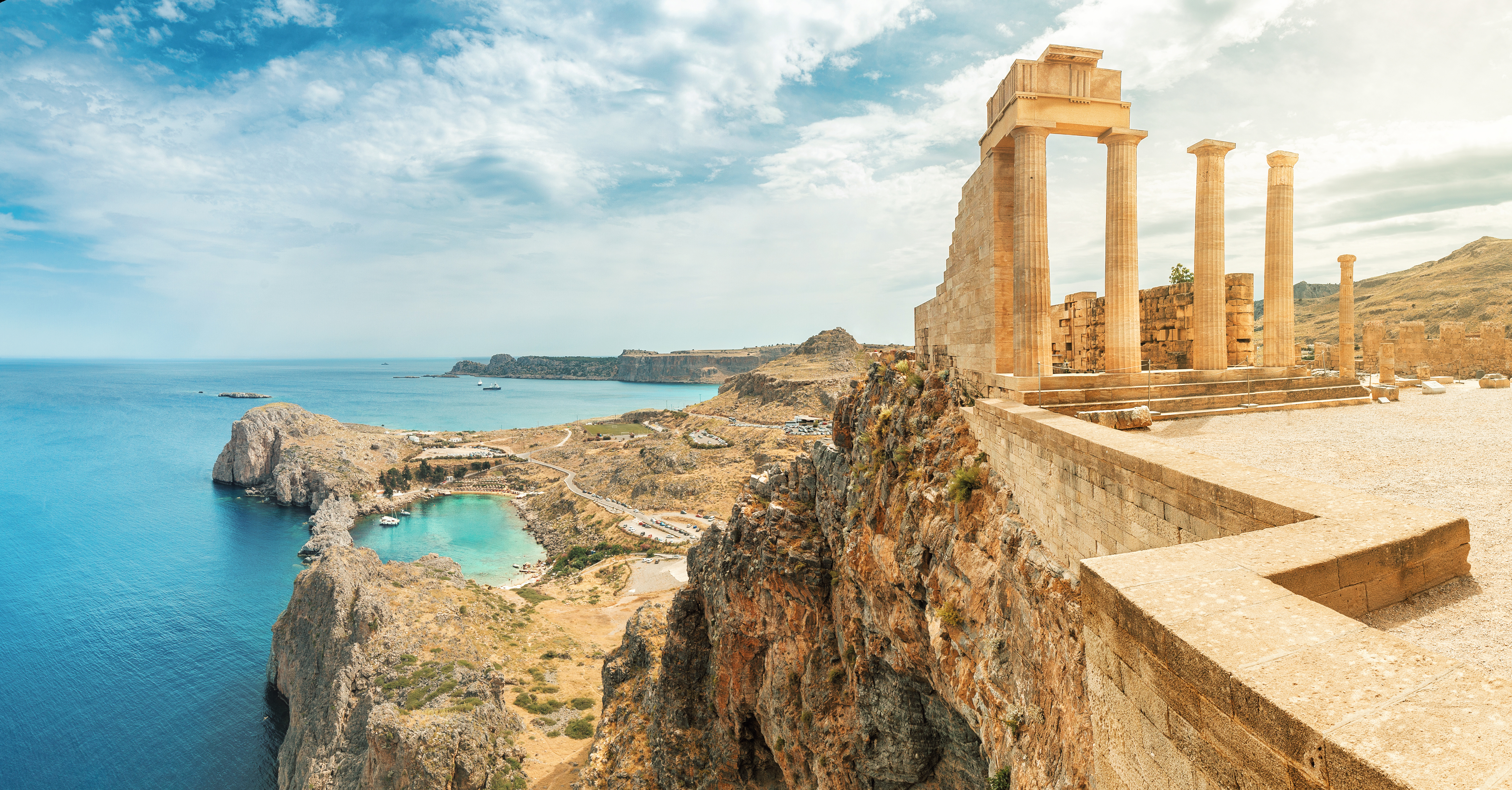 Acropolis of Lindos in Greece