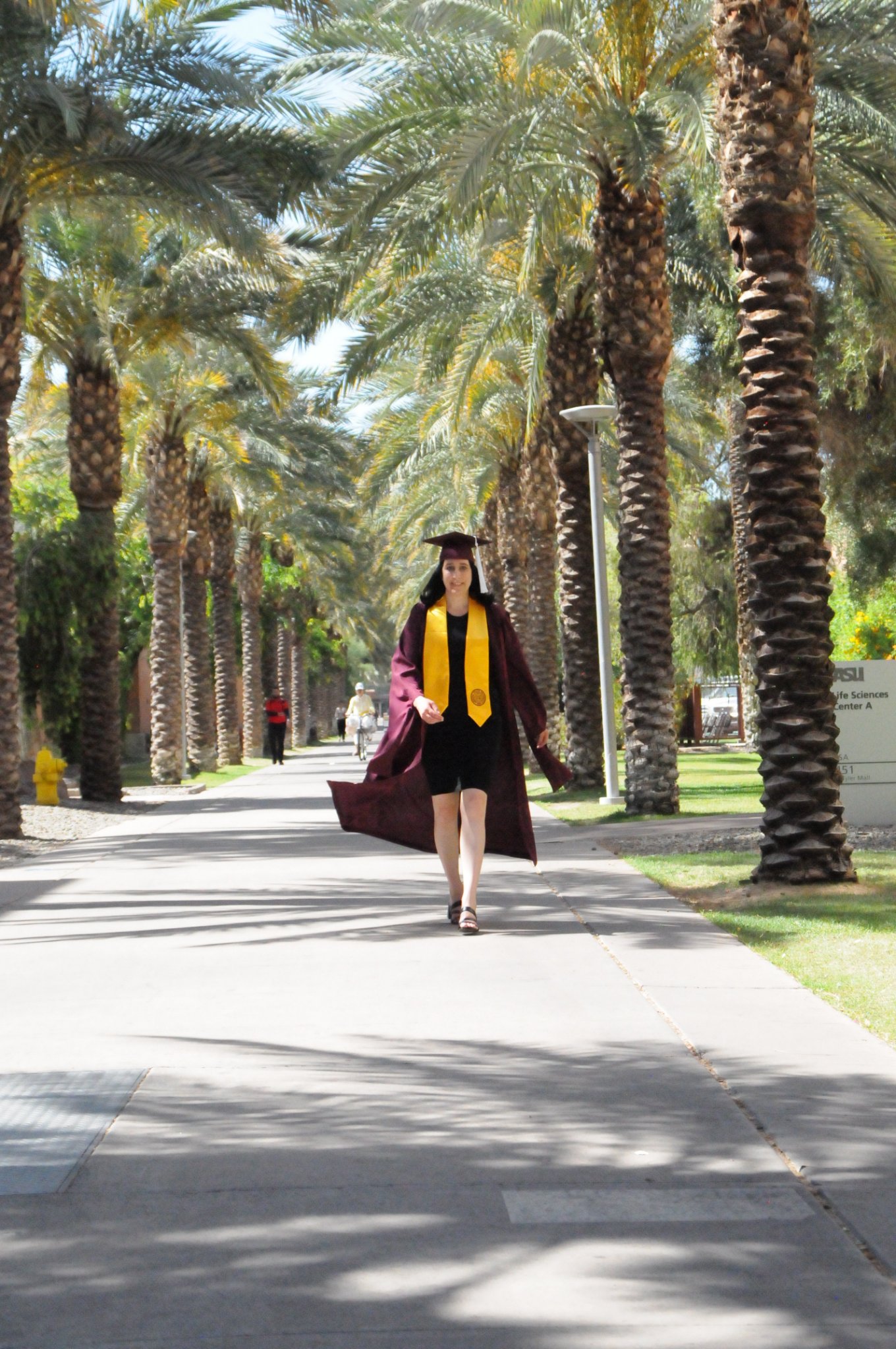 Kateri Wozny on palm walk