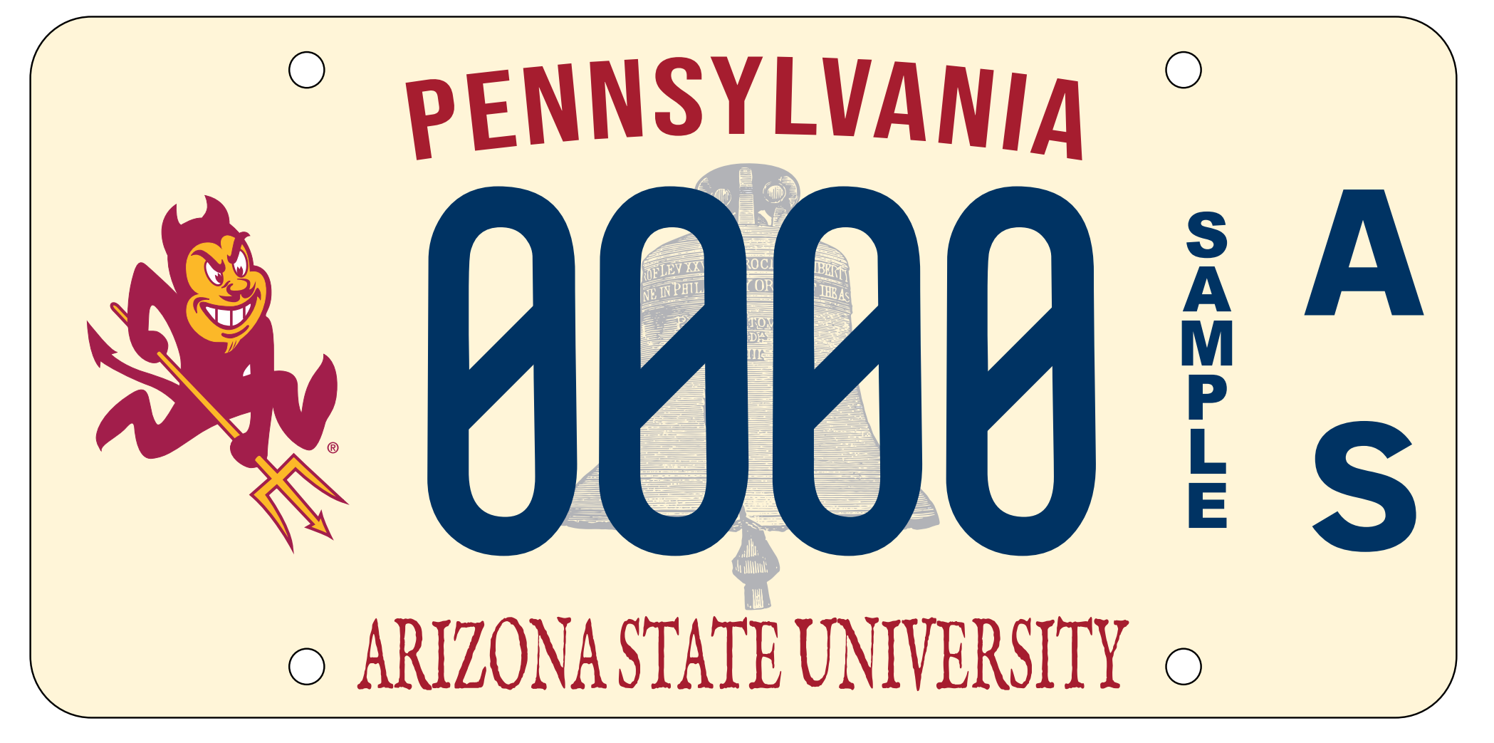 Pennsylvania license plate.