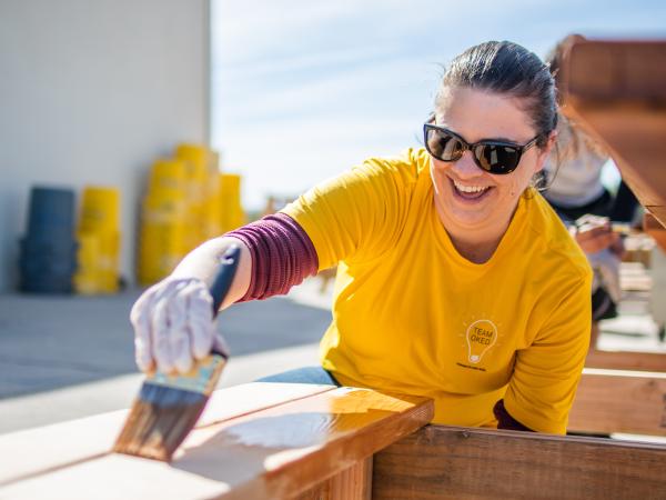 Volunteer painting